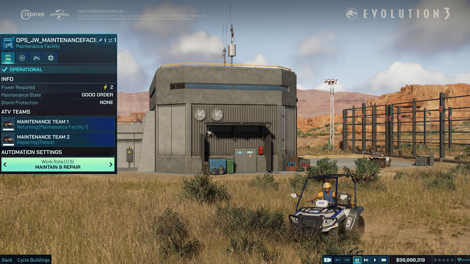 Jurassic World Evolution 3 - Gameplay Screenshot - ATV